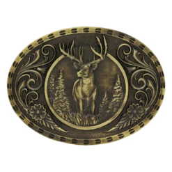 Montana Silversmiths Heritage Outdoor Stag Attitude Buckle A507C