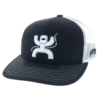 Hooey® Men's Arc 6-panel Black & White Trucker Cap 1862T-BKWH
