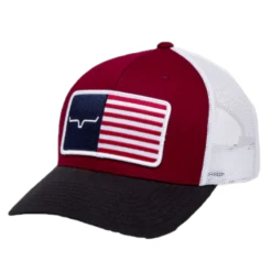 Kimes Ranch® Unisex American Trucker Burgundy Hat S22-012002