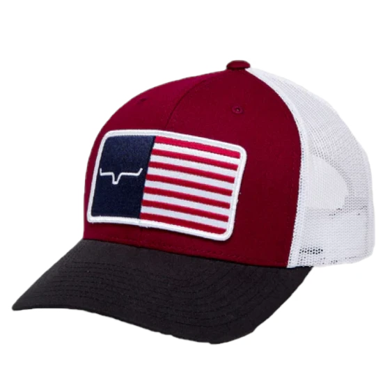 Kimes Ranch® Unisex American Trucker Burgundy Hat S22-012002