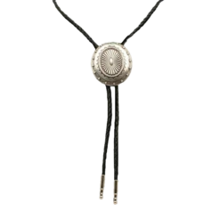 Double S Western EngravedSlide Bolo Tie 22230