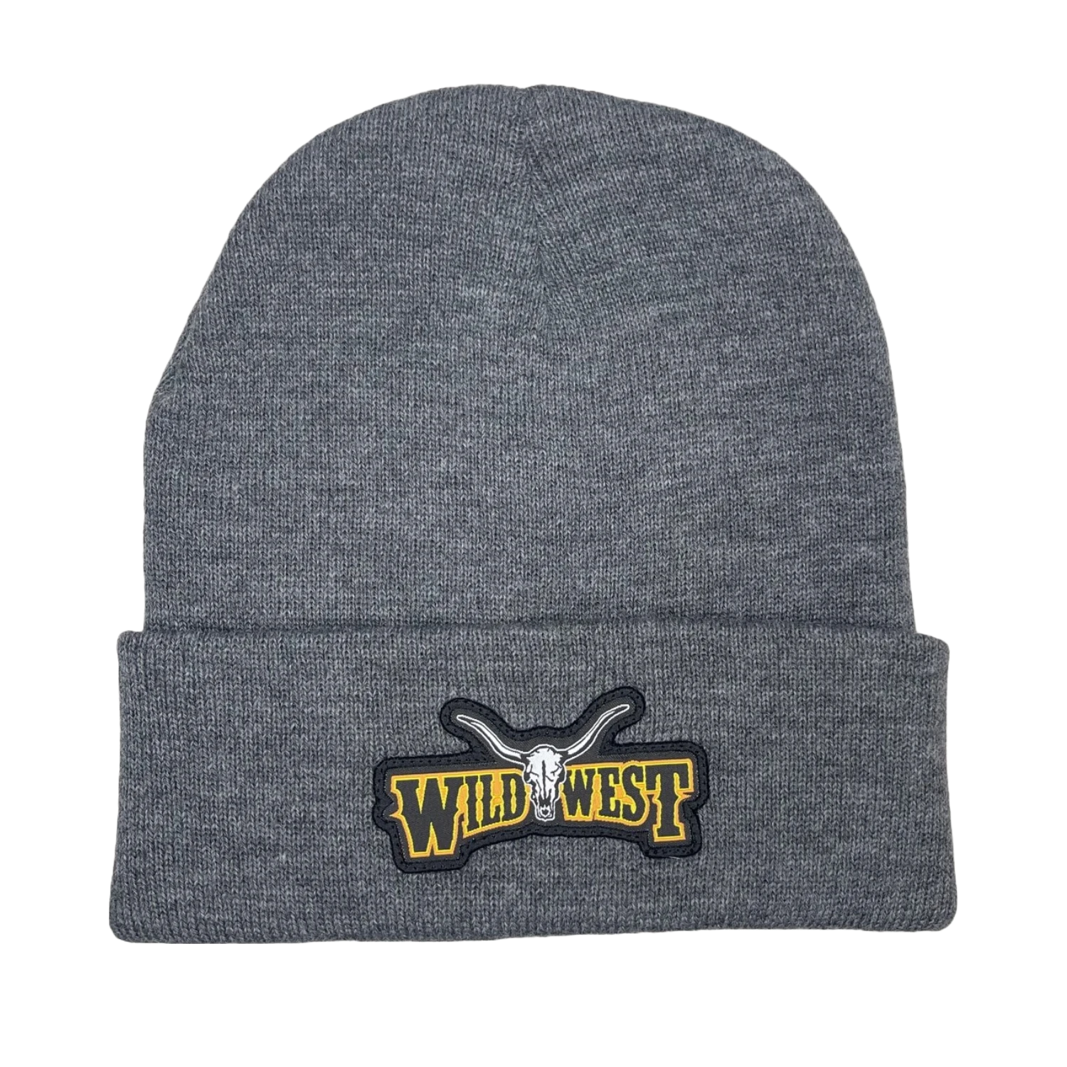 Wild West Logo Knitted Heather Grey Beanie S10556-2