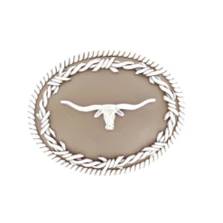 Nocona Men'sRope Edge Barbed Wire Longhorn Belt Buckle 3702613