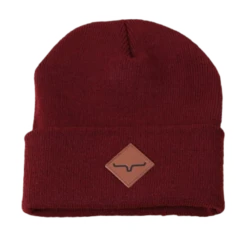 Kimes Ranch® Unisex Maroon Diamond Patch Beanie KR900MRN