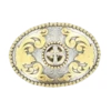 Nocona Men's Western LargeSilver & Gold Cross Buckle 3756645
