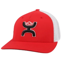 Hooey® Men's Coach 5-panel Red & White Flexfit Cap 2112RDWH