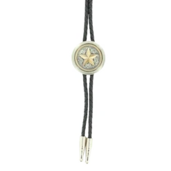 Double S Western Round Star Slide Bolo Tie 22611