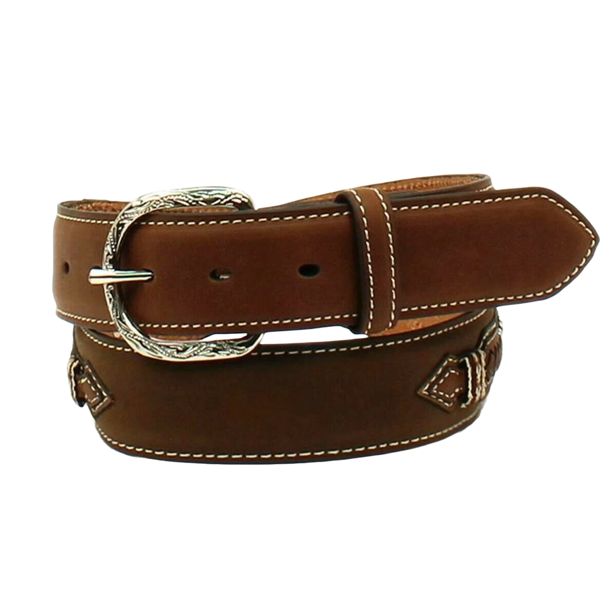 Nocona Men's Top Hand Brown Western Leather Belt with Conchos N2475944
