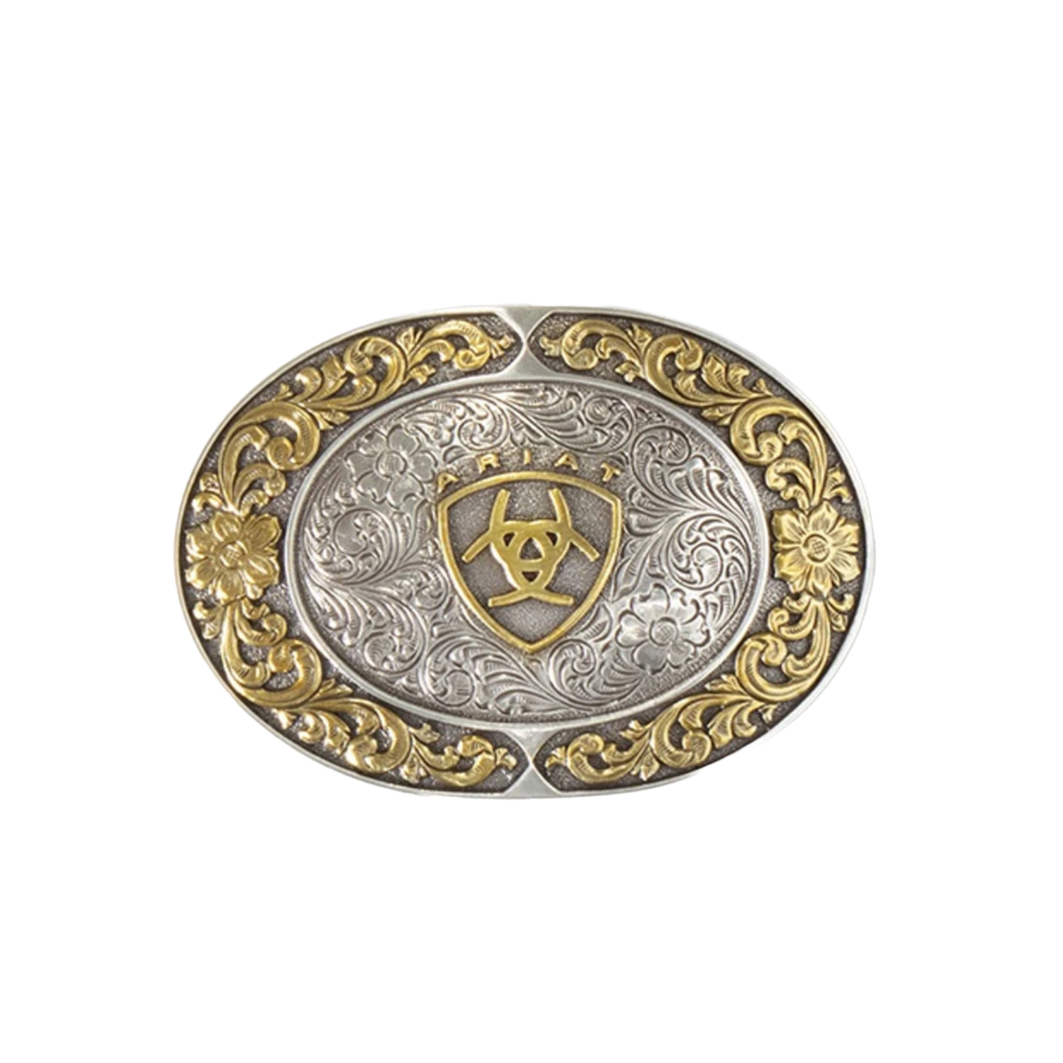 Ariat®Engraved Silver & Gold Belt Buckle A37020