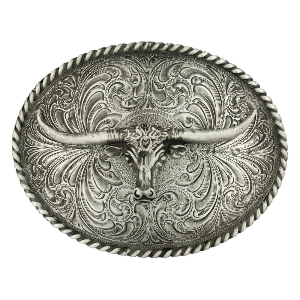 Montana Silversmiths Men's AttitudeLonghorn Belt Buckle 61028