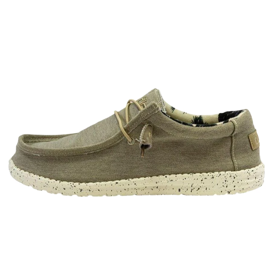 Hey Dude Men's Wally Stretch Beige Shoes 110380500