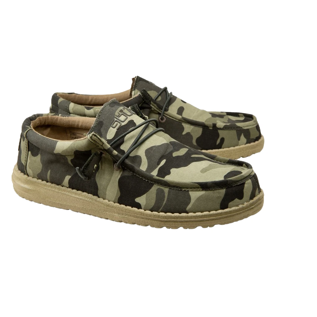Hey Dude Men's Wally Canvas Camo Shoes 110067003