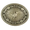 Nocona Silver Scroll & Bull RiderBelt Buckle 37710
