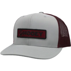 Hooey Unisex "Lock Up" Grey & Maroon Snapback Hat 2113T-GYMA