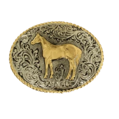 Nocona Mens Quarter HorseBelt Buckle 37404