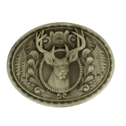 Nocona Mens SilverLarge Buck Belt Buckle 37992