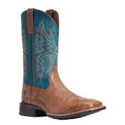 Ariat® Men's Valor Ultra Dark Tan & Rocky Blue Boots 10034080
