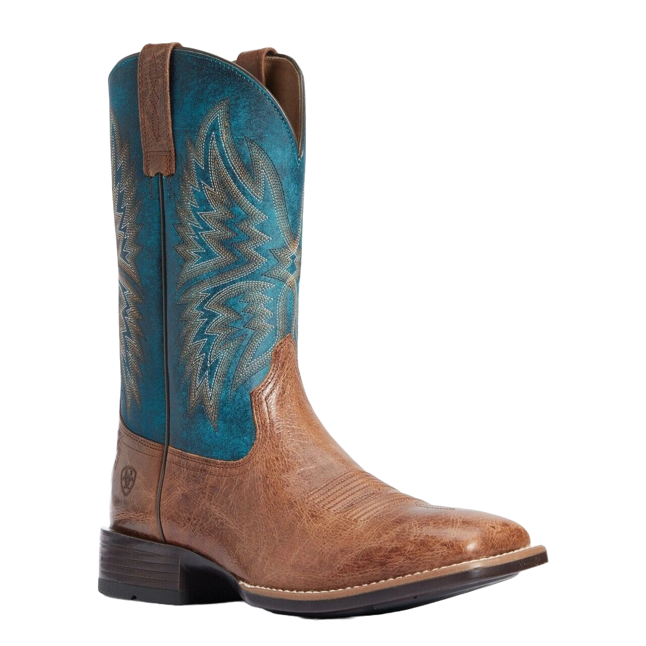 Ariat® Men's Valor Ultra Dark Tan & Rocky Blue Boots 10034080