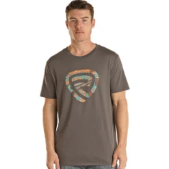 Rock & Roll Cowboy® Unisex Charcoal Graphic Logo T-Shirt RRUT21R0IX