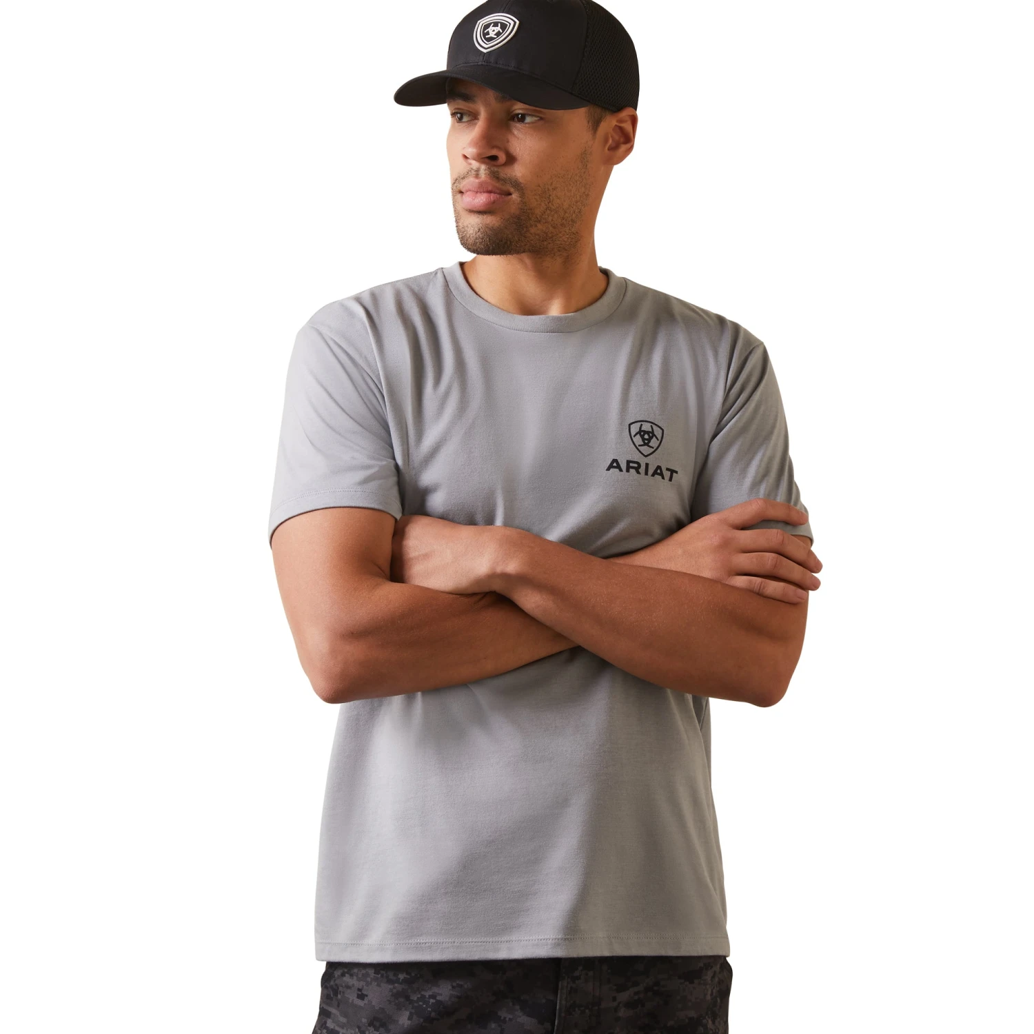 Ariat® Men's Fighting Eagle Stone Heather Graphic T-Shirt 10044773