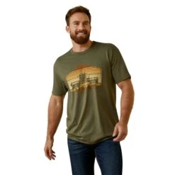 Ariat® Men's Combine Military Heather Green T-Shirt 10045277