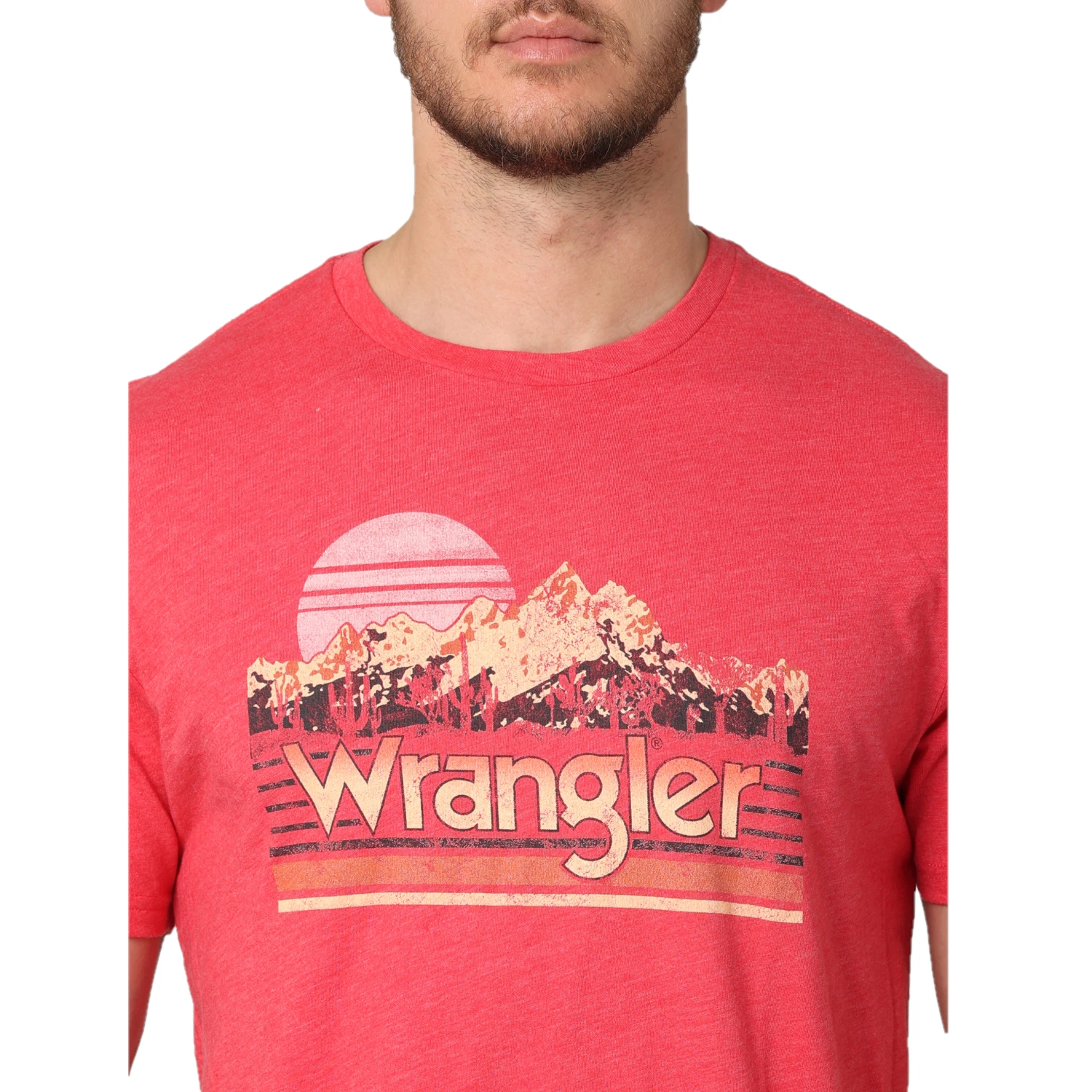 Wrangler Men's Logo Red Heather Graphic T-Shirt 112315023