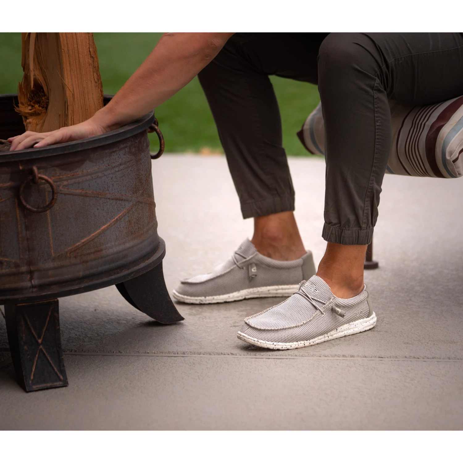 Hey Dude Men's Wally Sox Ash Shoes 110353500