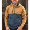 Kimes Ranch Men's Ogden Fleece Brown/Navy Hooded Sweatshirt OGDEN-WWB
