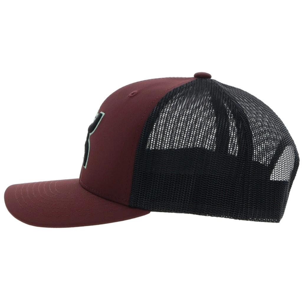Hooey "Sterling" 6-Panel Maroon/Black Hat 2206T-MABK