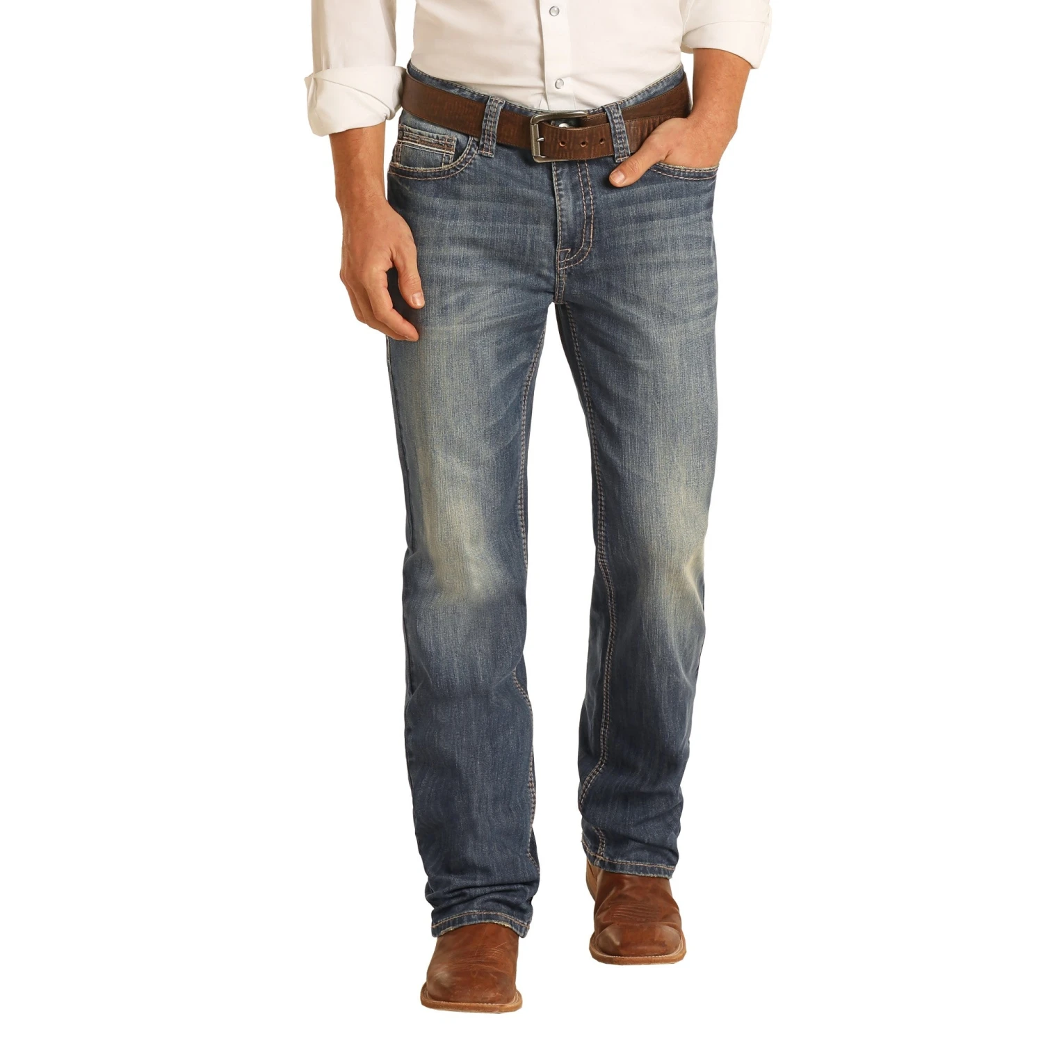 Rock & Roll Denim Men's Reflex Double Barrel Straight Leg Jeans M0S1754