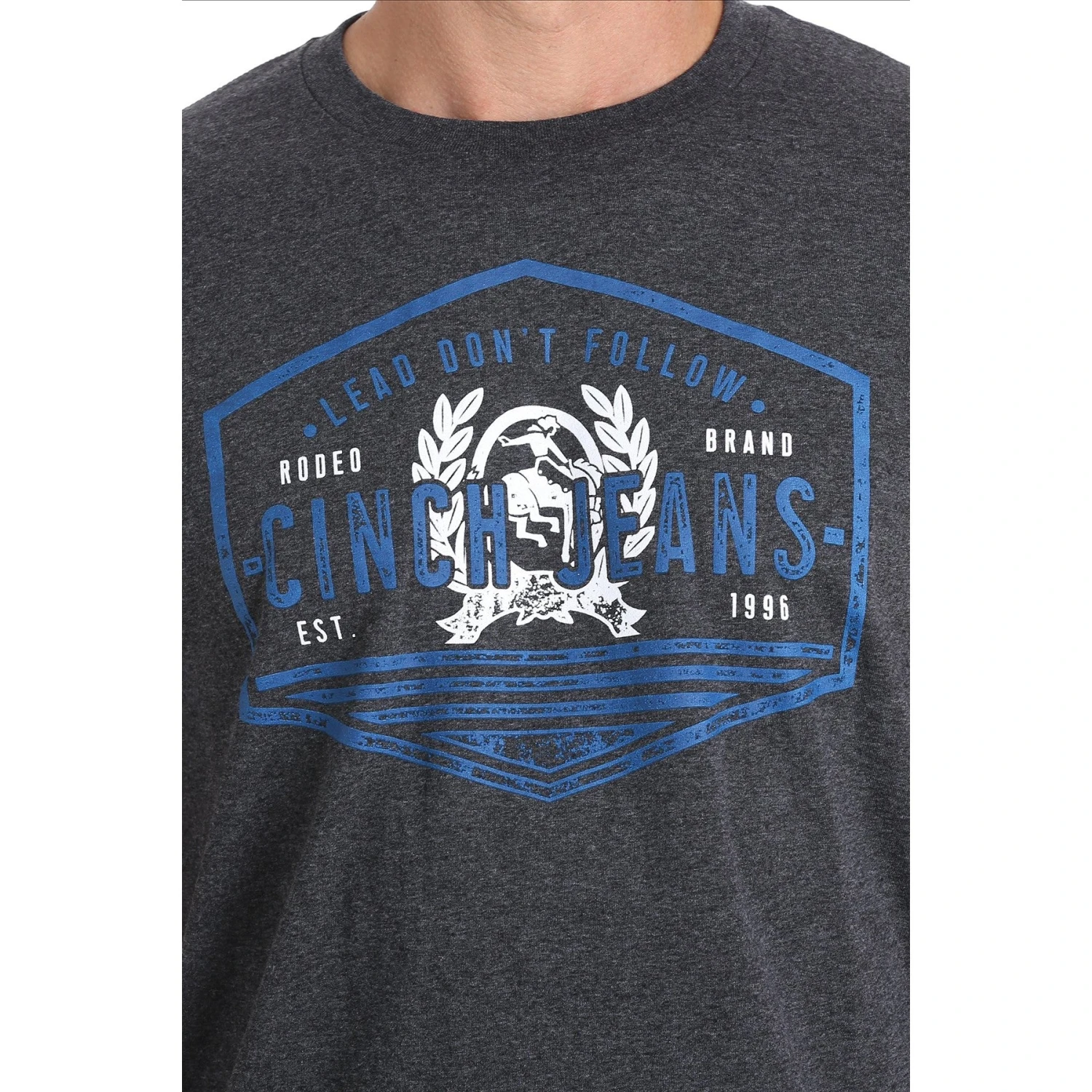 Cinch Men's Classic Logo Black Heather T-Shirt MTT1690374